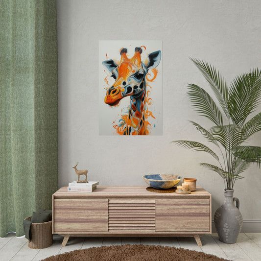 Giraffe Creativity - Premium Art Print