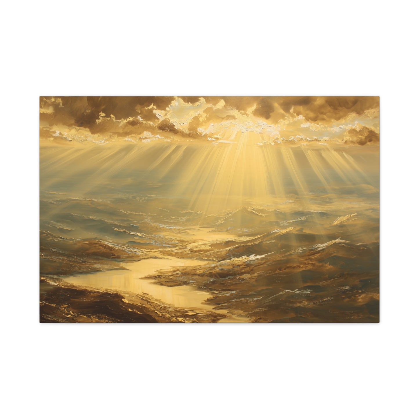 Sunshine Piercing Landscape Art - Canvas