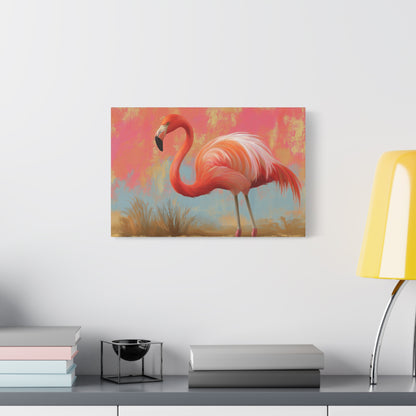 Pink Flamingo Art - Canvas