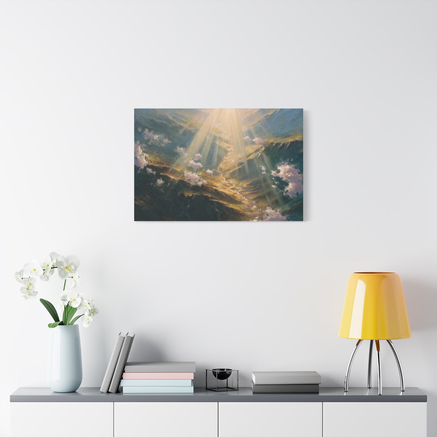 Aerial Mountain Landscape Art - Canvas
