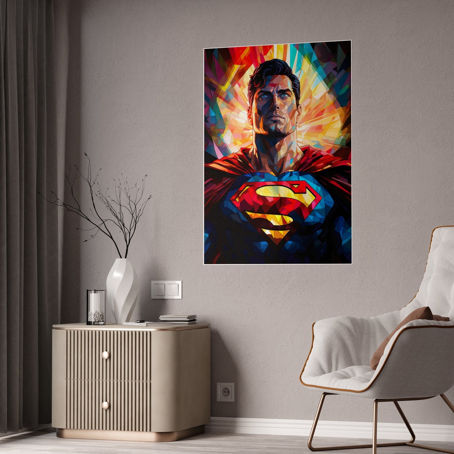 Earth's Adopted Krypton Son Glossy Art Print