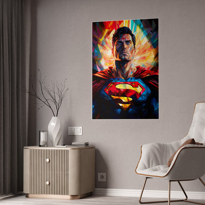 Earth's Adopted Krypton Son Glossy Art Print