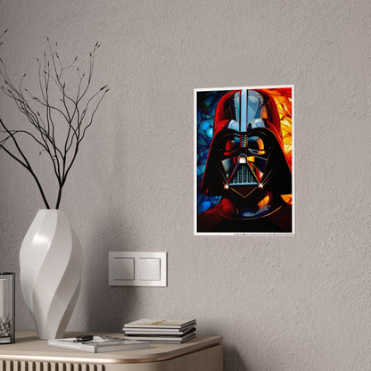 Vader's Battle Of Light And Dark Glossy Art Print