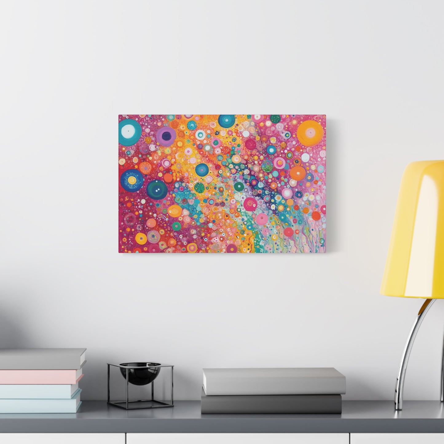 Color Flow Orbs Abstract - Canvas