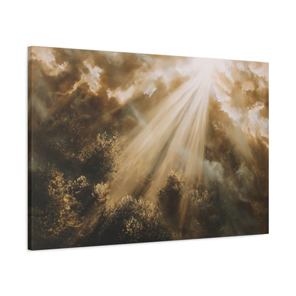 Sunlight Breaking Through The Clouds - Canvas
