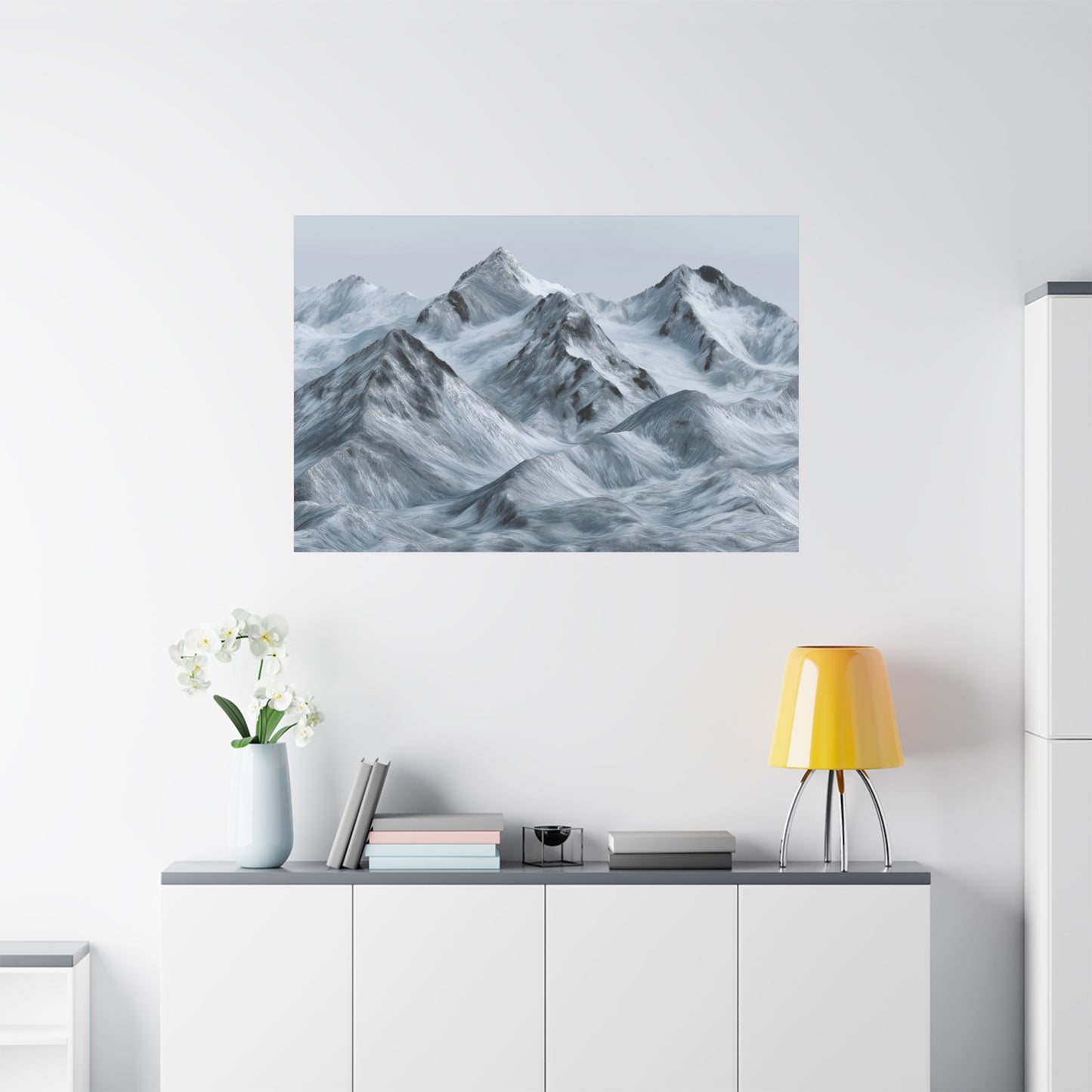 Snowy Mountain Range Glory - Canvas