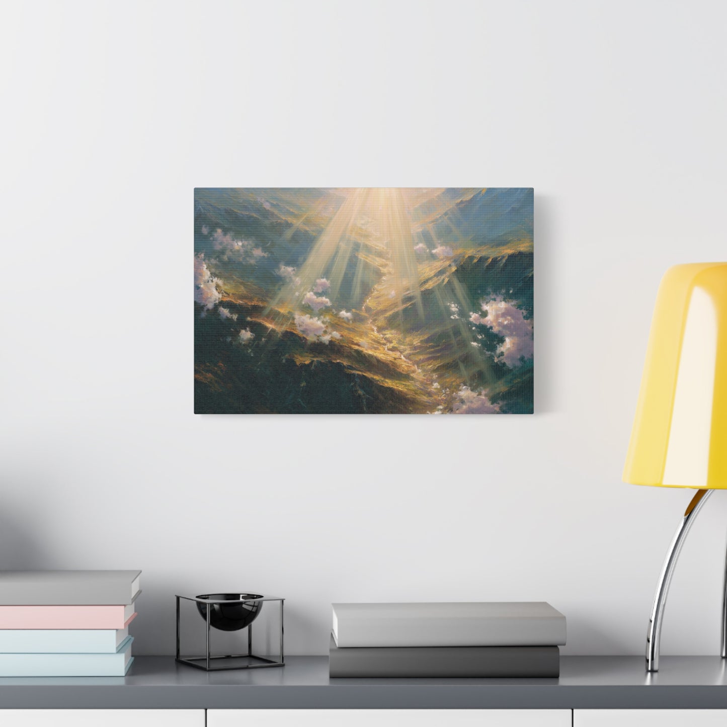 Aerial Mountain Landscape Art - Canvas