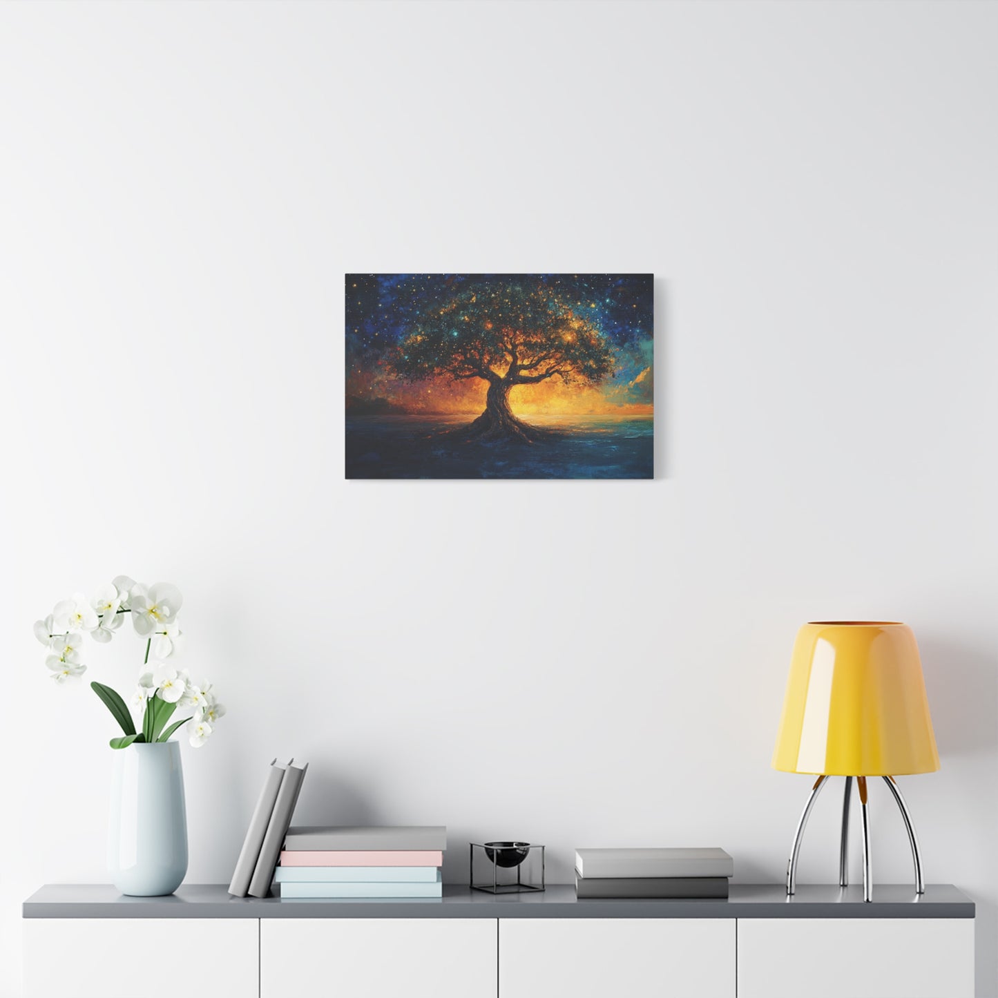 Colorful Star Tree - Canvas