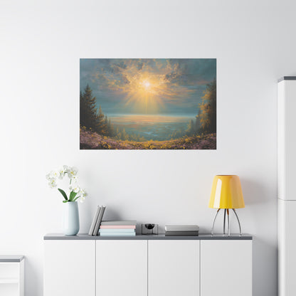 Sunlight Through Clouds Nature Art - Canvas