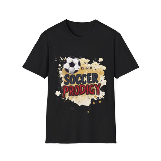 Retired Soccer Prodigy, Unisex Softstyle T-Shirt