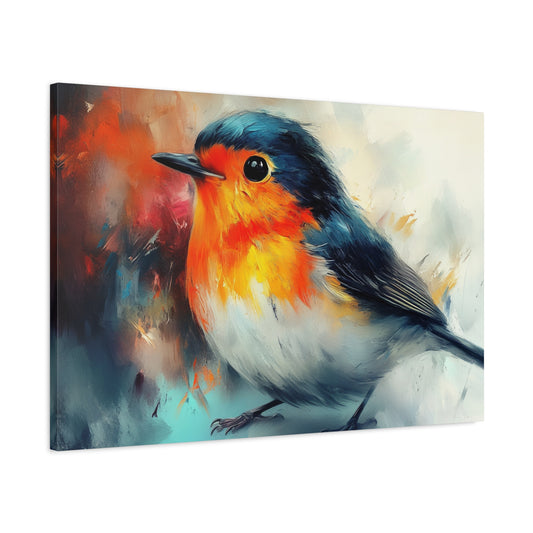 Red Breast Robin Art - Canvas