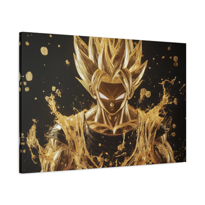 Gold Leaf Super Saiyan Art - Canvas
