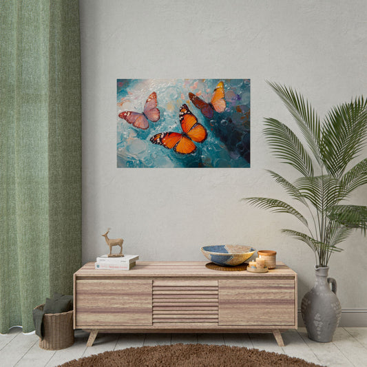 Abstract 3 Butterfly Art - Premium Art Print