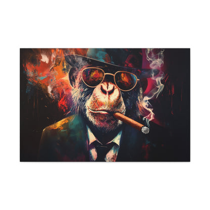 Gangster Chimpanzee Art - Canvas