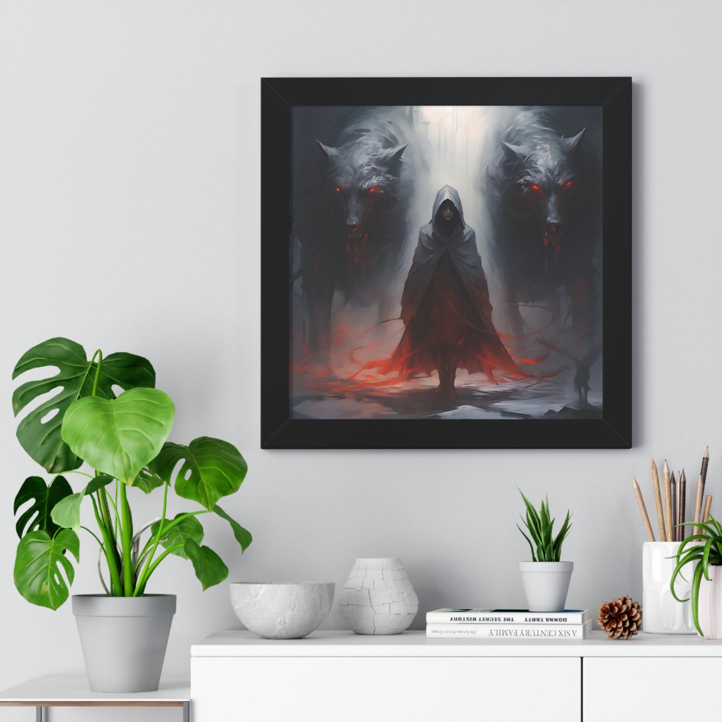 The Empress Of Death With Her Two Shadows - Framed