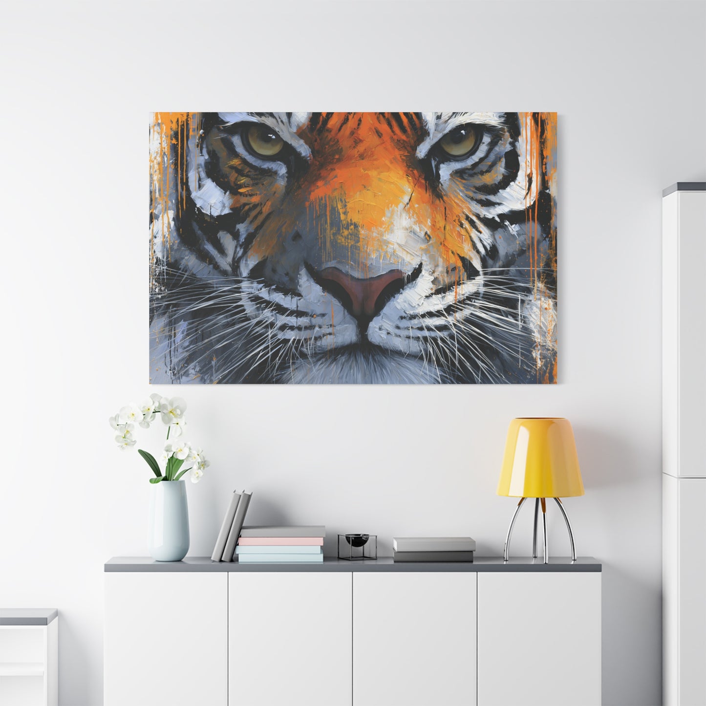 Abstract Tiger Canvas Art - Tiger Wall Decor