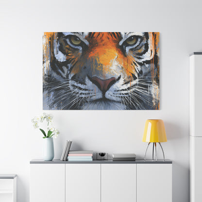Abstract Tiger Canvas Art - Tiger Wall Decor
