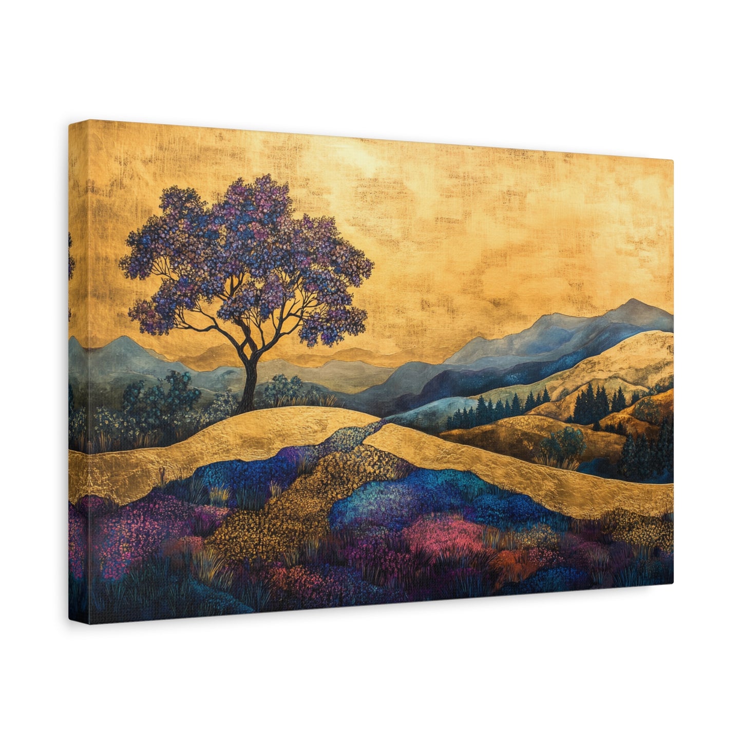 Gold Leaf Color Hues Landscape - Canvas