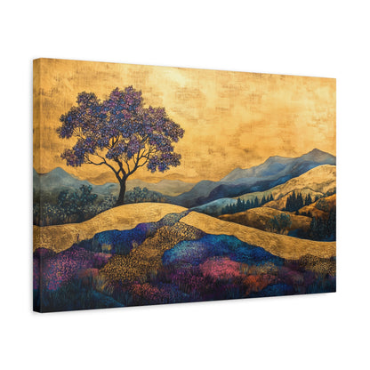 Gold Leaf Color Hues Landscape - Canvas