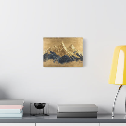 Gold Leaf Mountain Range Art - Canvas
