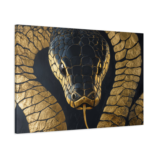 Gold Leaf Snake - Canvas