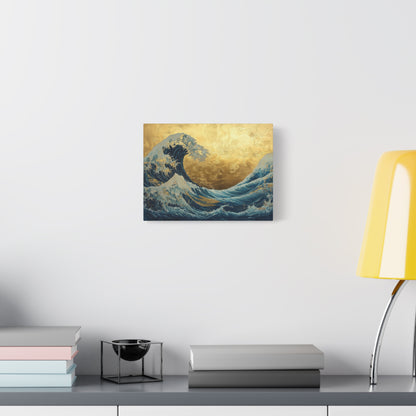 Gold Leaf Ocean Waves - Canvas