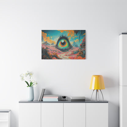 Psychedelic Eye Trippy Landscape Art - Canvas