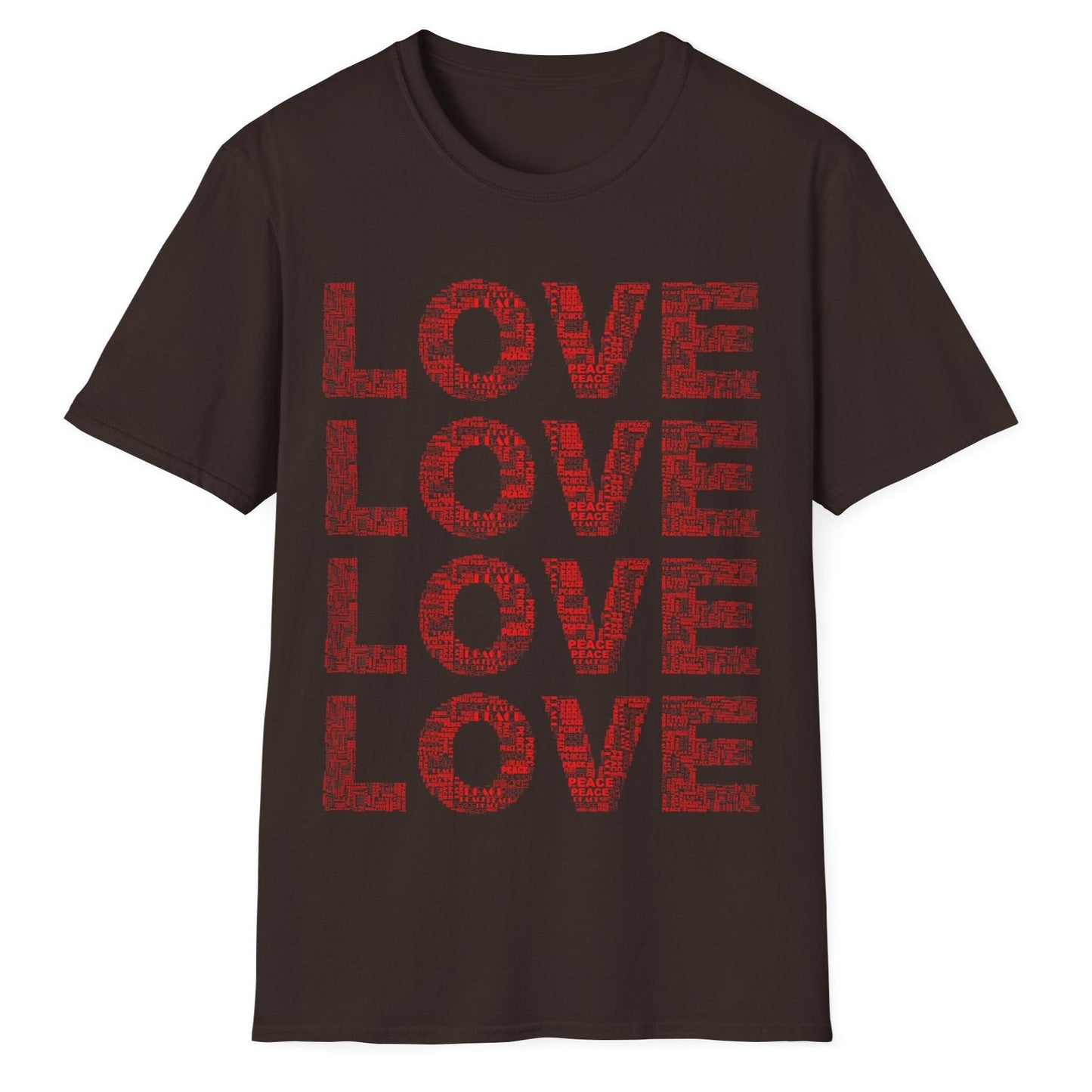 Love And Peace, Novelty Unisex Softstyle T-Shirt