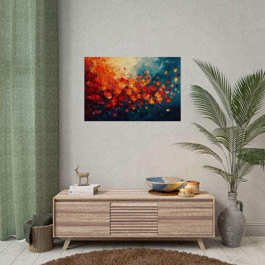 Fiery Floral - Premium Art Print
