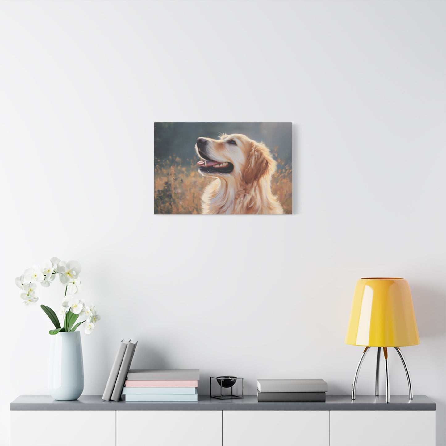 Happy Golden Retriever Art - Canvas