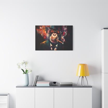 Gangster Chimpanzee Art - Canvas