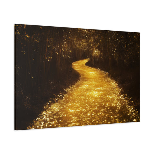 Gold Leaf Magical Golden Pathway - Canvas