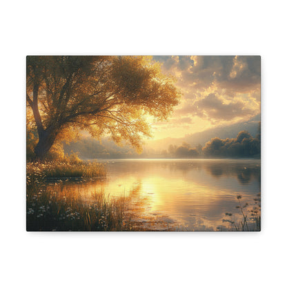 Peaceful Waterside Tranquility - Canvas