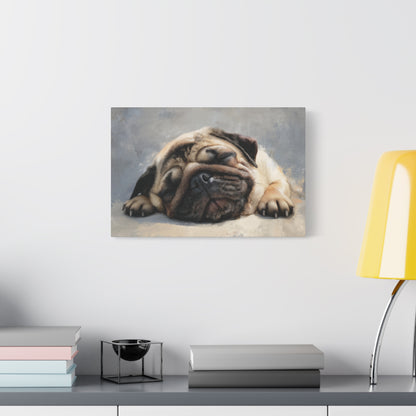 Sleeping Pug Art - Canvas Wall Decor