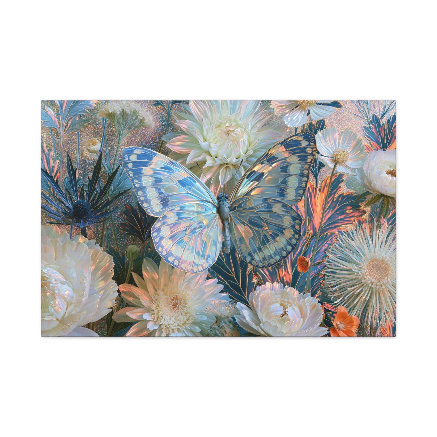Butterfly Floral Art - Canvas