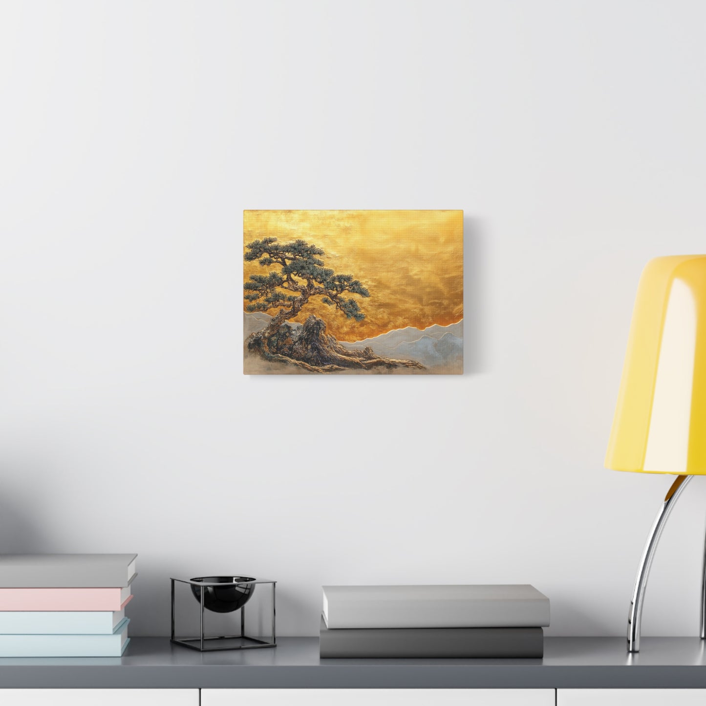 Gold Leaf Elegant Bonsai Tree - Canvas