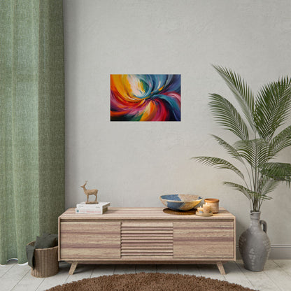 Abstract Colorful Paint Swirls - Premium Art Print