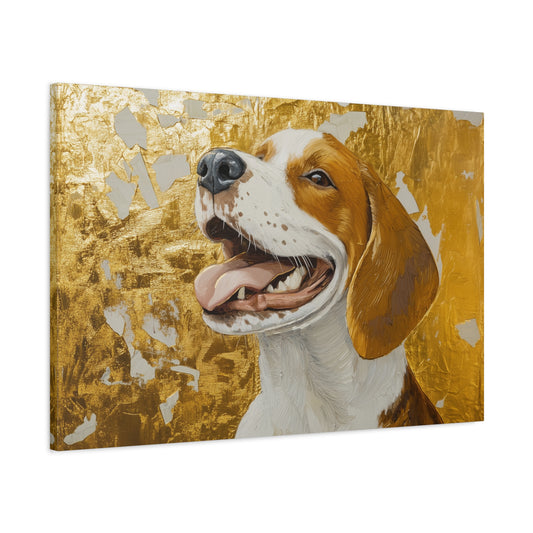 Gold Leaf Beagle - Canvas