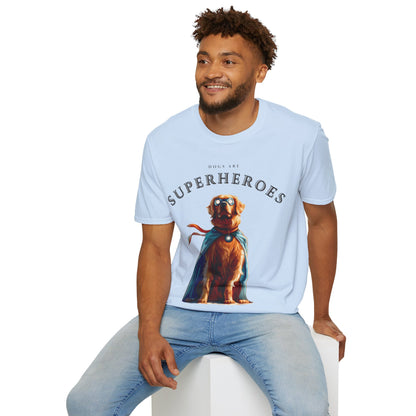 Dogs Are Superheroes: Golden Retriever, Unisex Softstyle T-Shirt