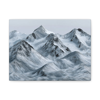 Snowy Mountain Range Glory - Canvas