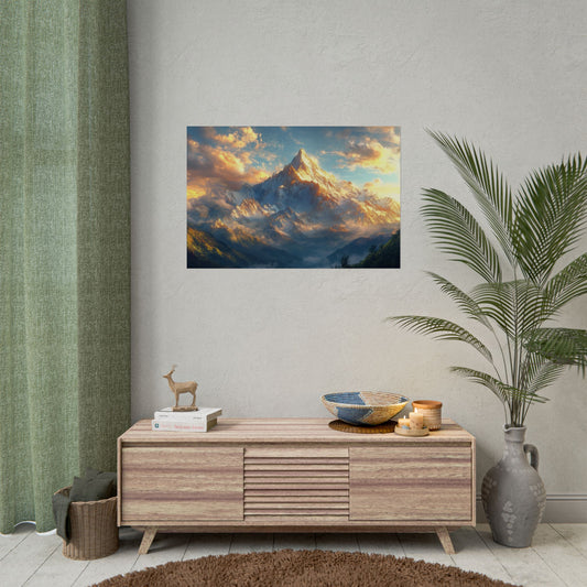 Majestic Glory Beautiful Mountain View - Premium Art Print