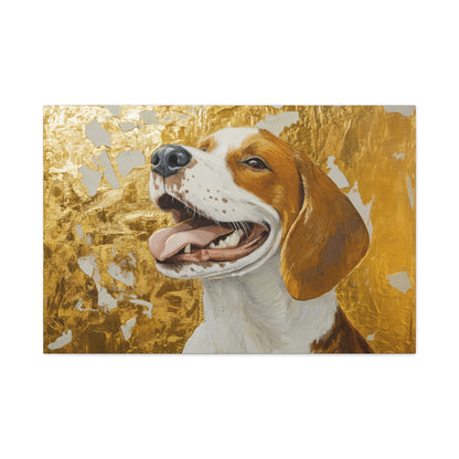 Gold Leaf Beagle - Canvas