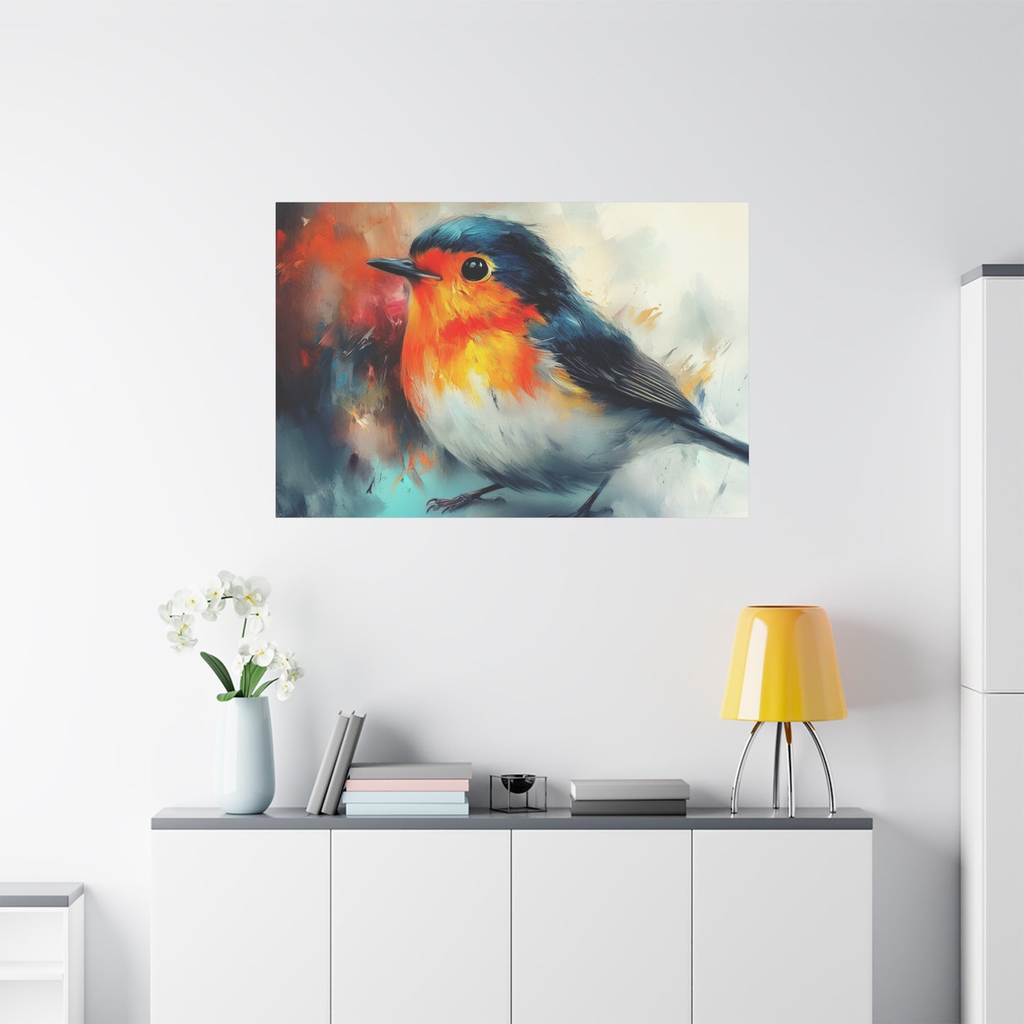 Red Breast Robin Art - Canvas