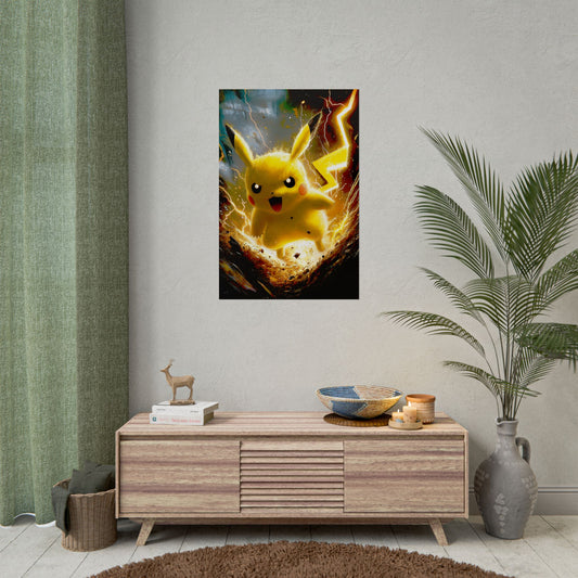 Lightning Mouse Thunderbolt Art - Premium Art Print