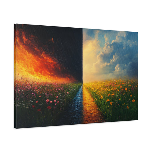 Light And Dark On The Same Path - Canvas