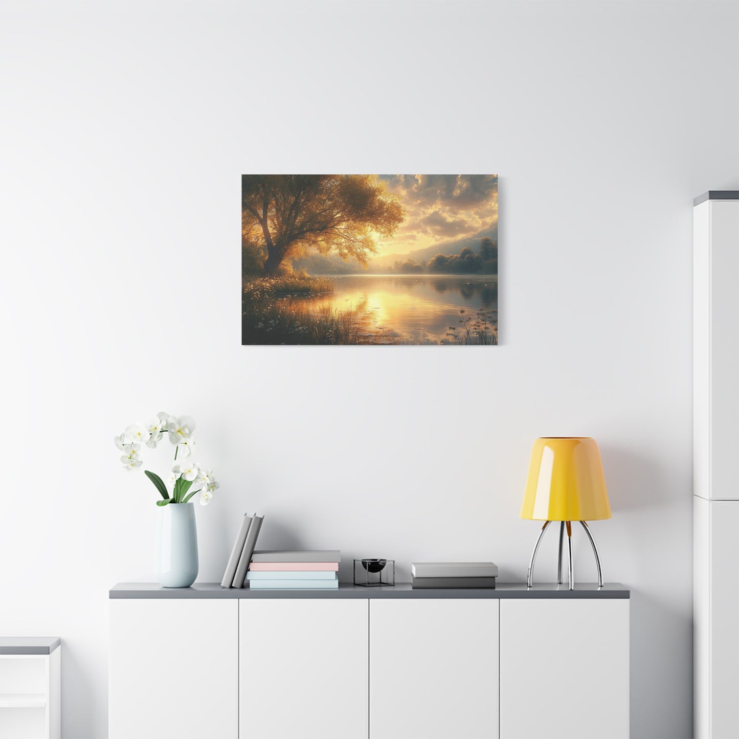 Peaceful Waterside Tranquility - Canvas