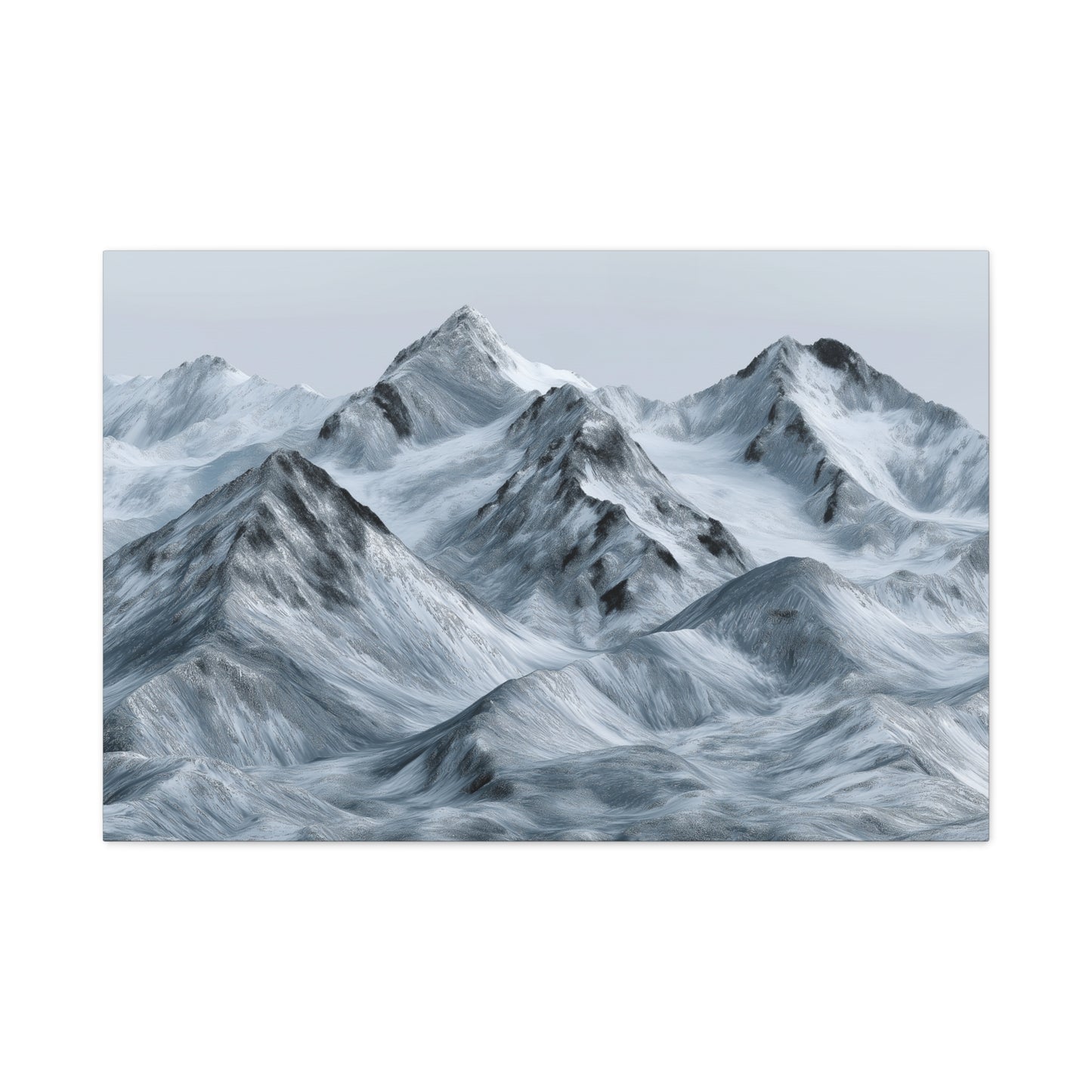 Snowy Mountain Range Glory - Canvas