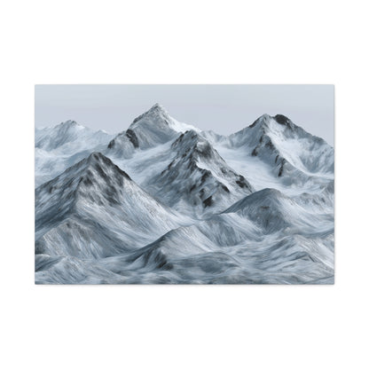Snowy Mountain Range Glory - Canvas