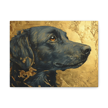 Gold Leaf Black Labrador - Canvas