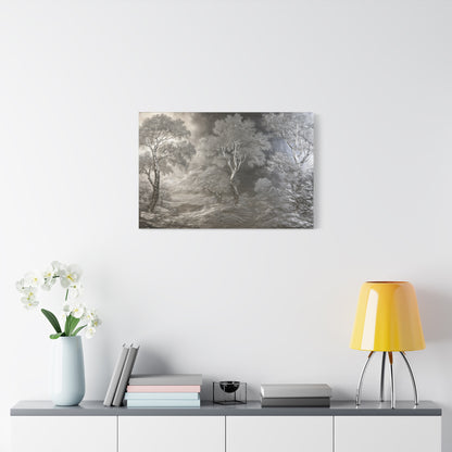 Silver Forest Landscape Art - Canvas
